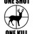 One Shot One Kill Deer Buck Scope Crosshairs Vinyl Sticker