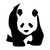 Panda Bear 4 Vinyl Sticker