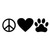 Peace Love Pet 523 Vinyl Sticker