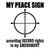 Peace Sign Gun Crosshairs Vinyl Sticker