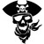 Pirate Skull 717 Vinyl Sticker