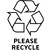 Please Recycle Trash Sign Vinyl Sticker