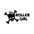 Roller Girl Skull Crossbones Vinyl Sticker