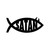 Satan Evolution Fish Vinyl Sticker