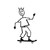 Skateboarding Sport Stick Figure 1 Vinyl Sticker