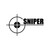 Sniper Crosshairs Target Vinyl Sticker