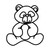 Teddy Bear Plush Toy Vinyl Sticker