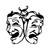 Theater Drama Mask 14 Vinyl Sticker