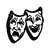 Theater Mask Drama 2 Vinyl Sticker