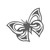 Tribal Butterfly 4 Vinyl Sticker