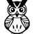 Tribal Owl Bird 9 Vinyl Sticker