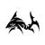 Tribal Shark Fish 1 Vinyl Sticker