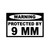 Warning Protected By 9 Mm Gun Vinyl Sticker