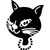 Winking Rich Cat Vinyl Sticker