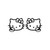 2X Hello Kitty Cats Jdm Jdm S Decal