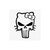 Hello Kitty Punisher Skull Decal