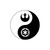 Star Wars Light Dark Side Yin & Yang Decal