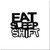 Eat Sleep Shift Vinyl Decal Sticker
Size option will determine the size from the longest side
Industry standard high performance calendared vinyl film
Cut from Oracle 651 2.5 mil
Outdoor durability is 7 years
Glossy surface finish