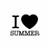 i love summer 6_ Black Vinyl Decal Sticker <div> High glossy, premium 3 mill vinyl, with a life span of 5 – 7 years! </div>