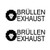 Brullen Exhaust B Sticker Made from only the best quality vinyl Glossy Outdoor lifespan 5 -7 years Indoor lifespan is much longer Easy application