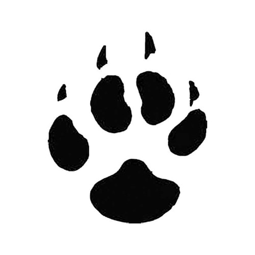 Alle slags alarm Stejl Coyote Paw Print Tracks S Decal