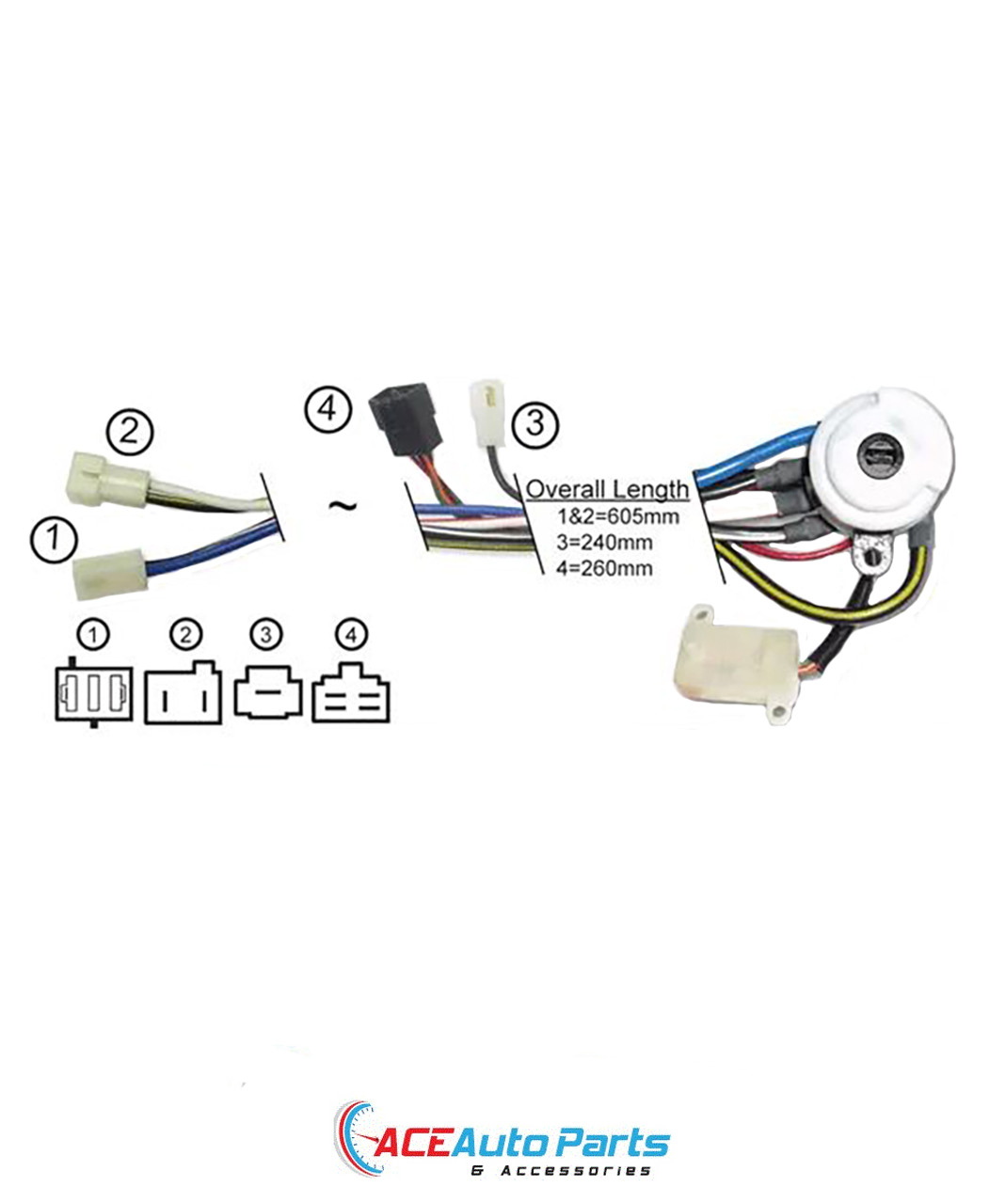 Ignition Switch for Ford Econovan, Maxi Spectron Van 02/1984 to 02/1988