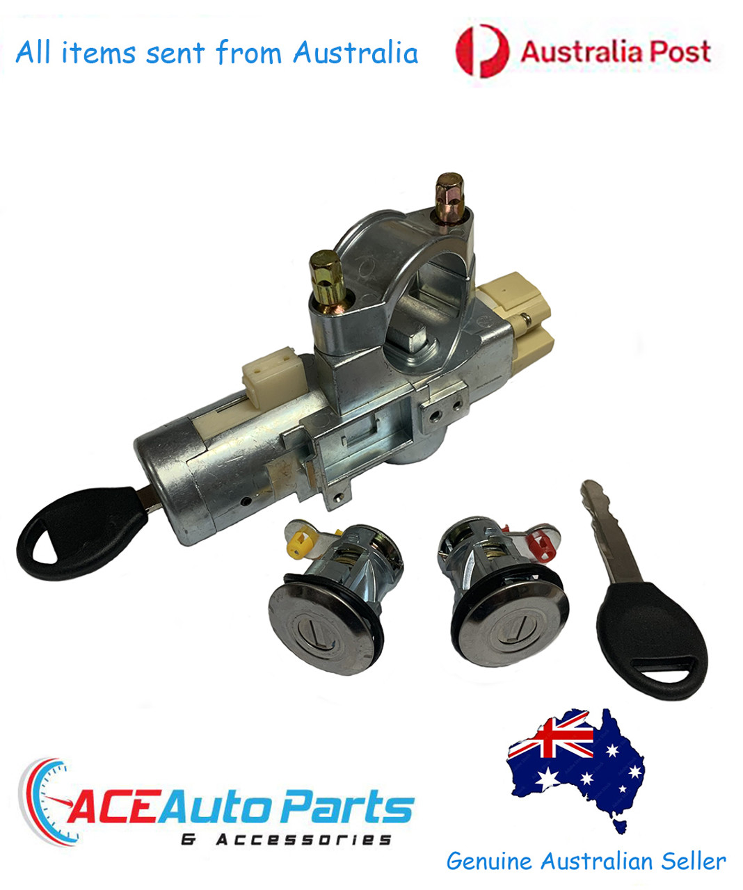 Ignition Barrel Switch + Door Lock Set for Nissan Patrol GU Ute