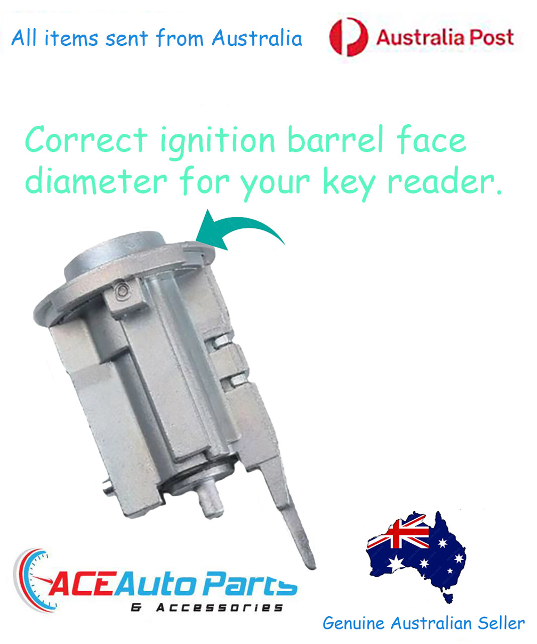 Ignition Barrel  + Keys for Toyota Hiace 200 Series 2004 to 2019