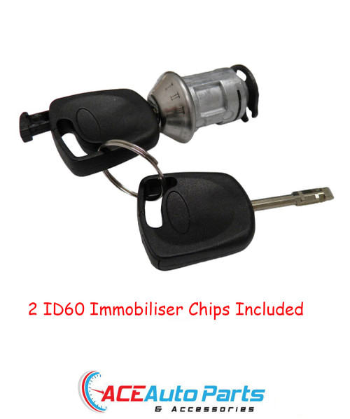 Ignition barrel Ford AU BA Falcon Fairmont XR6 XR8 2 keys with chips.