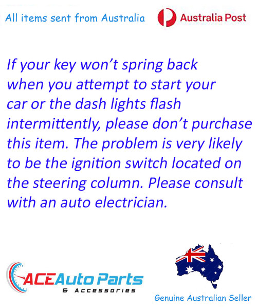 Ignition Barrel + Keys with Chips for Ford Falcon BF - refer image Ignition Barrel + Keys with Chips for Ford Falcon BF - refer image