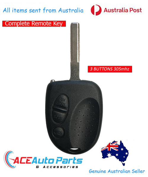 New 3 Button Key Fob With Chip For Holden Commodore VS VT VU VX VY VZ 