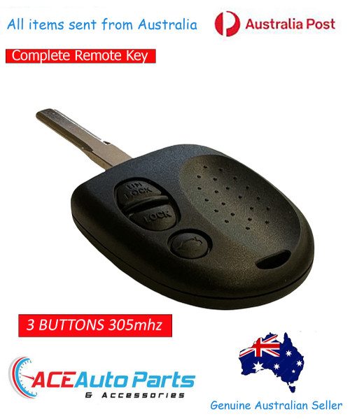 New 3 Button Key Fob With Chip For Holden Commodore VS VT VU VX VY VZ 