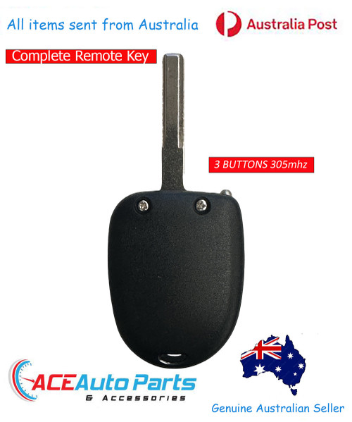 New 3 Button Key Fob With Chip For Holden Commodore VS VT VU VX VY VZ 