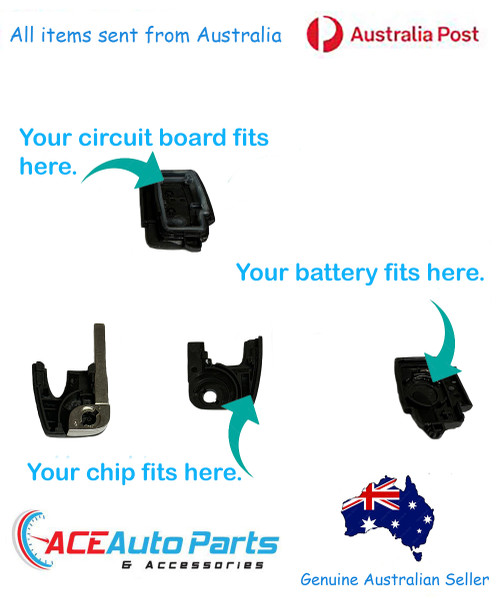 New 3 Button Key Fob Shells For Ford Falcon FG 2008-2014 (2)
