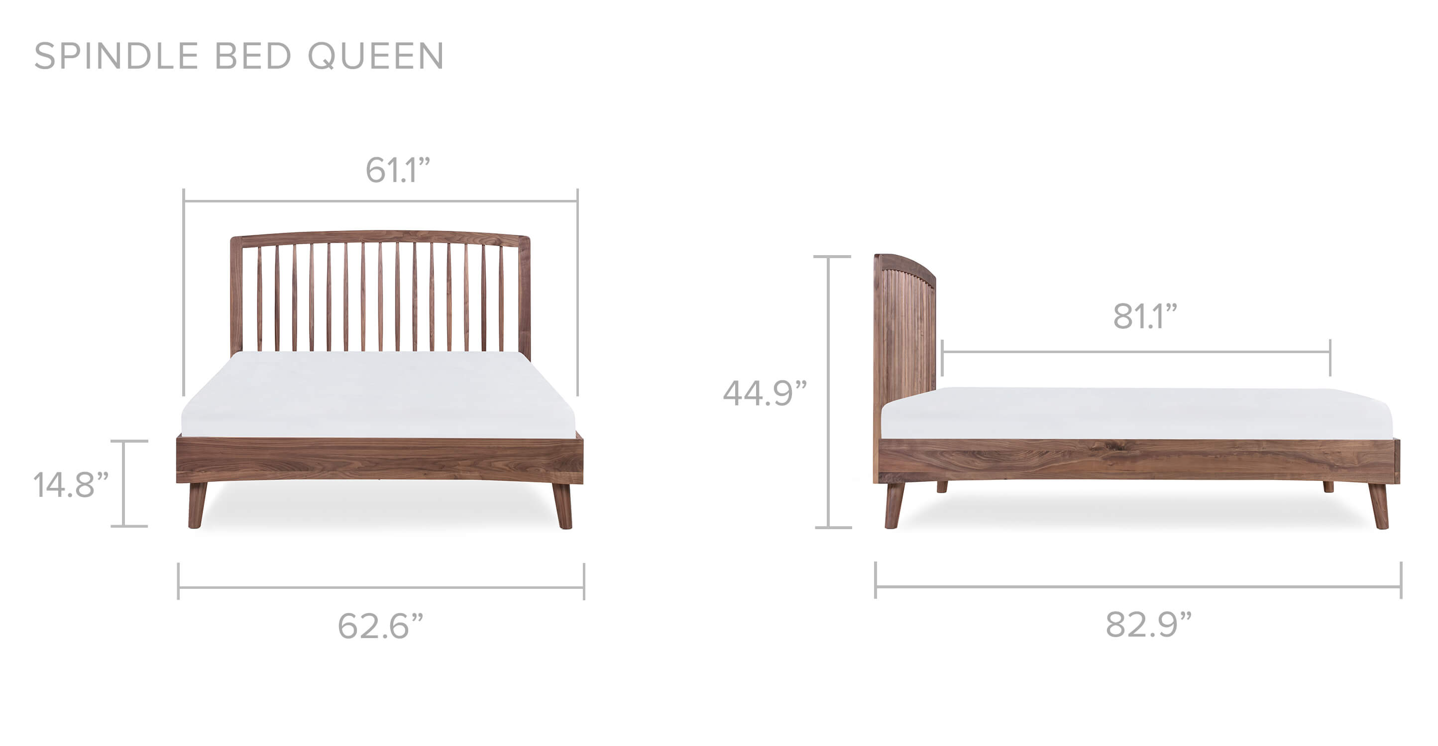 Overall Dimension Width 62.6" x Depth 82.9" x Height 44.9"