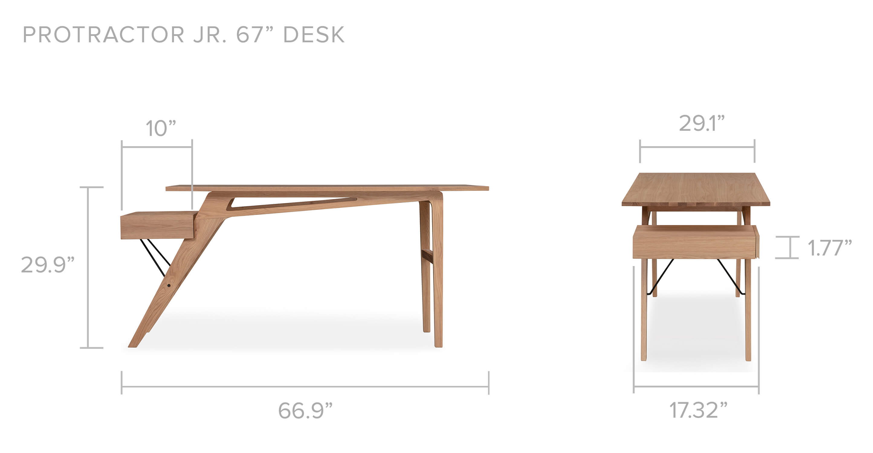 Overall Dimension Width 66.9" x Depth 29.1" x Height 29.9"