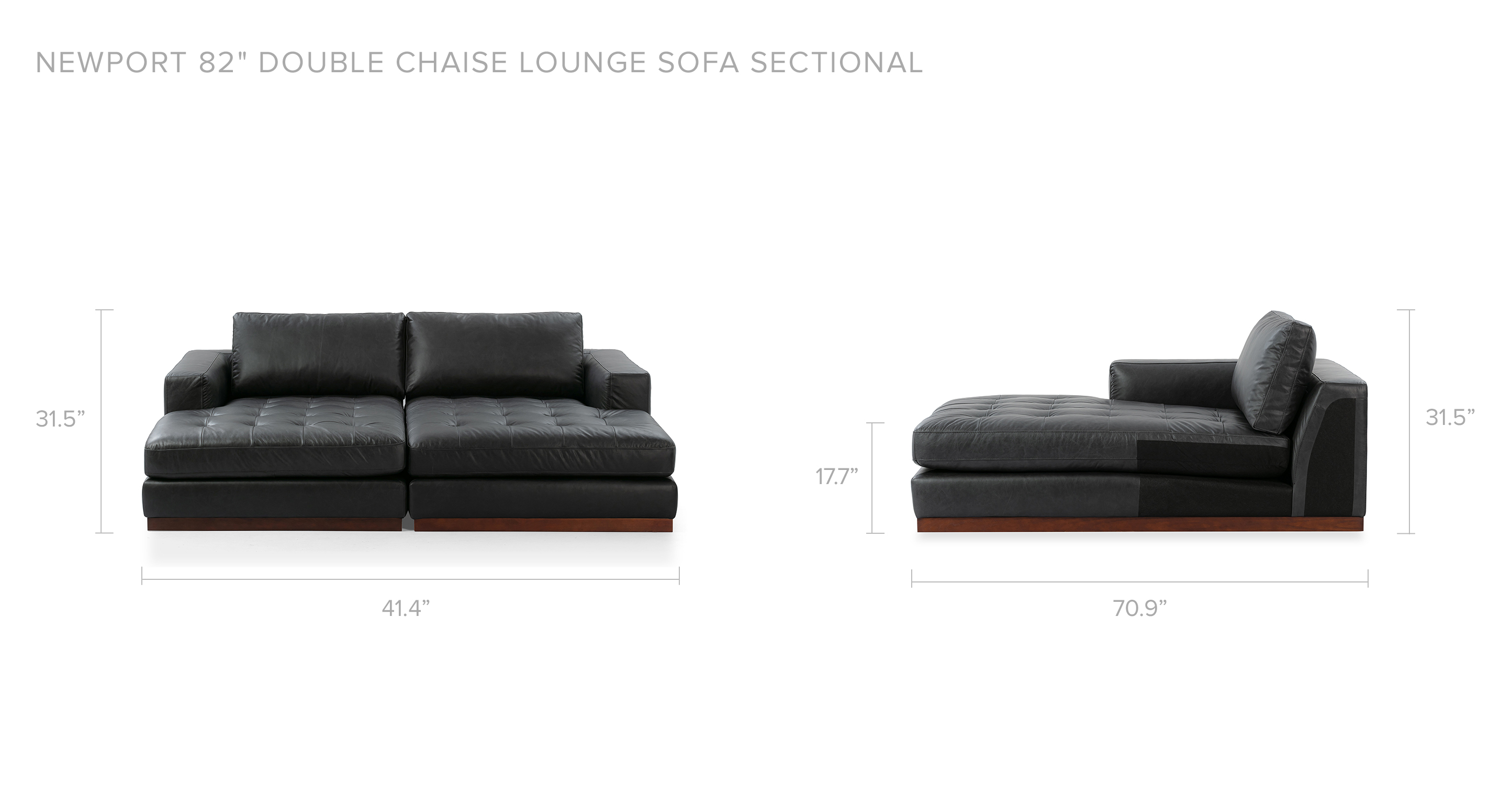 Cognac Newport 91" Leather Sofa