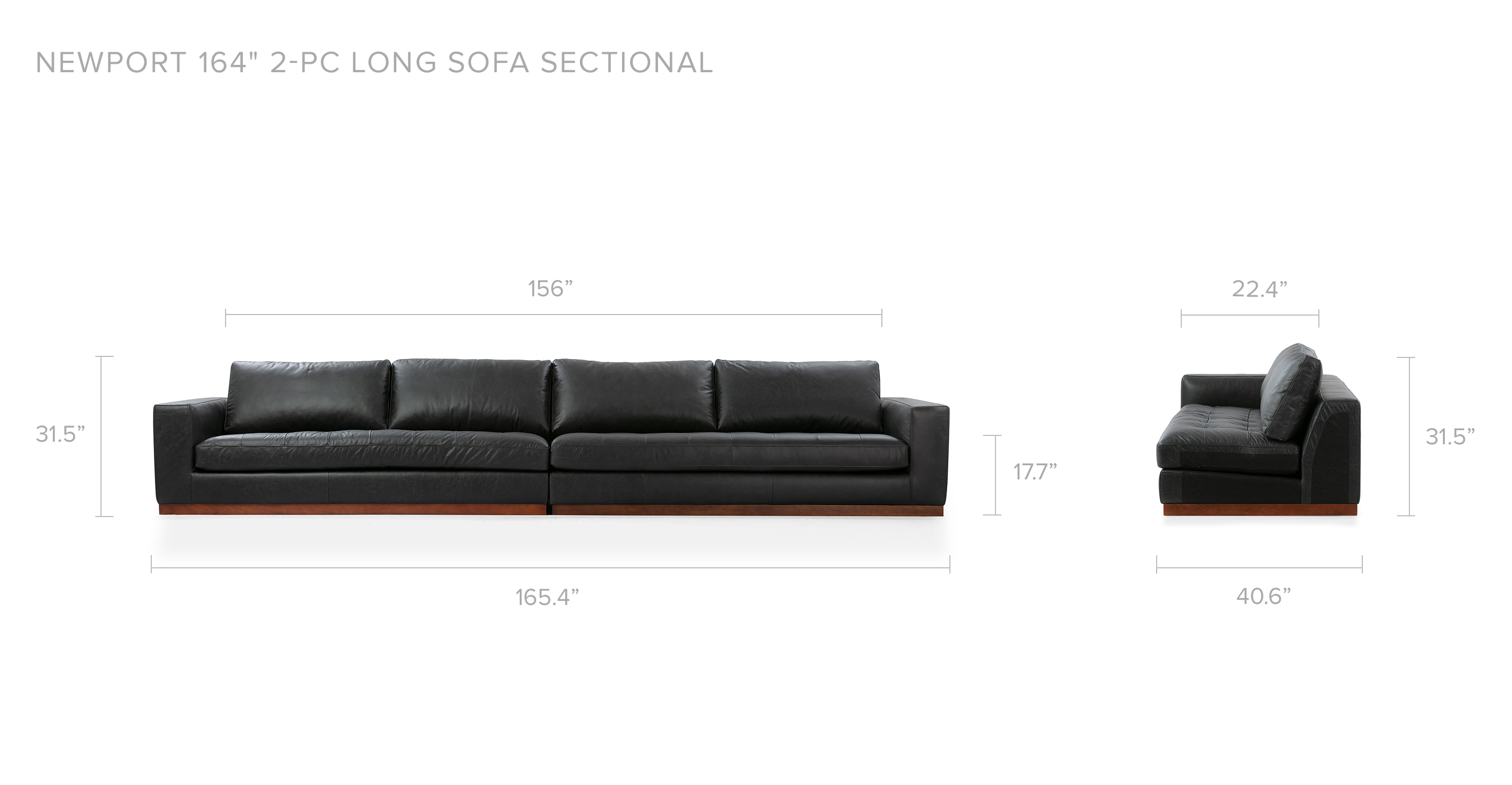 Cognac Newport 91" Leather Sofa