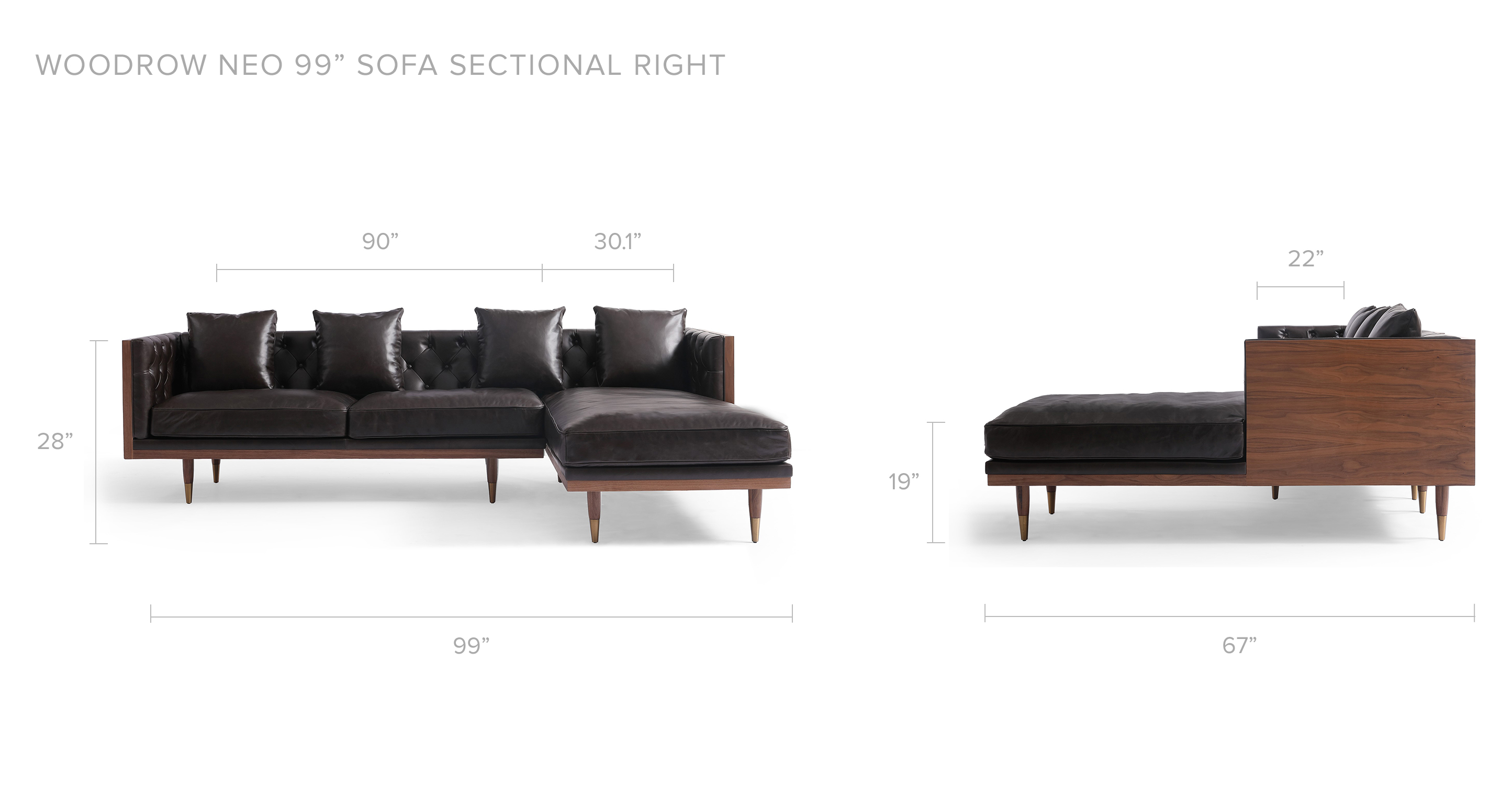 Woodrow Neo Sofa Sectional Riight