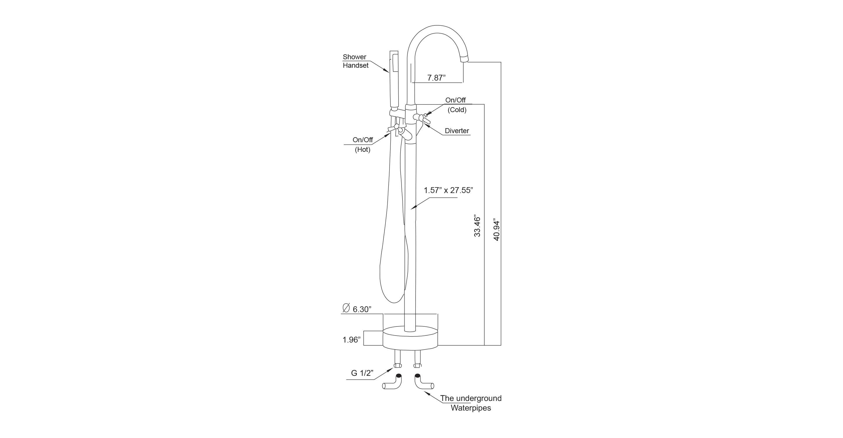 Alamere Tub Faucet Chrome