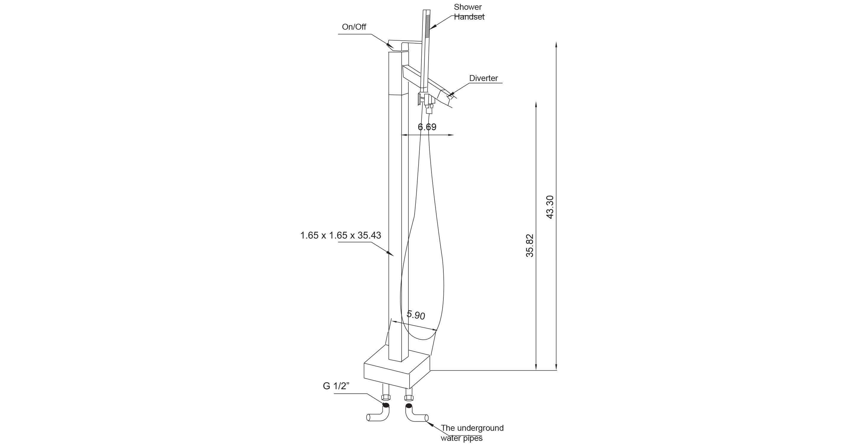 Langfossen Tub Faucet in Chrome