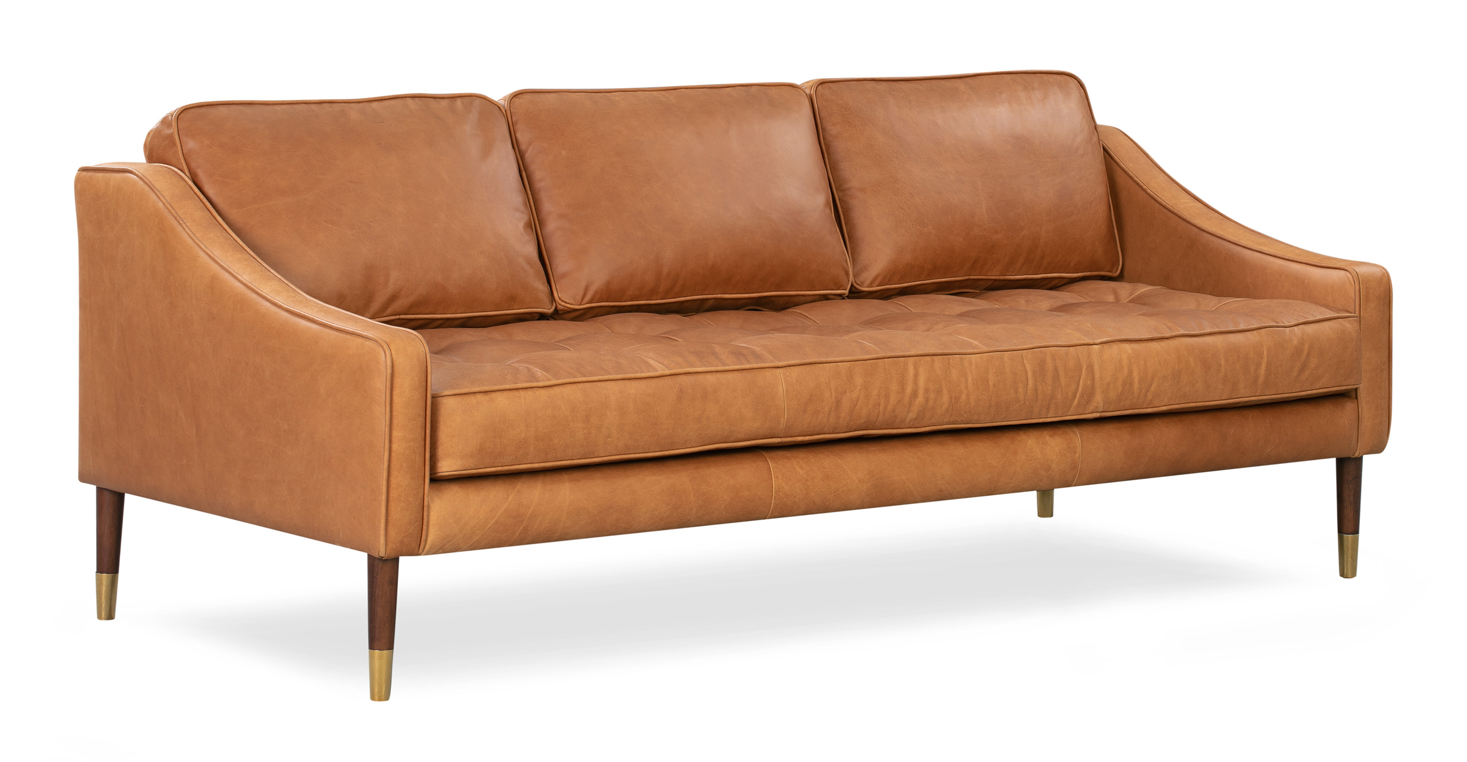 Maddox 95 Leather Sofa, Azure Nubuck - Kardiel