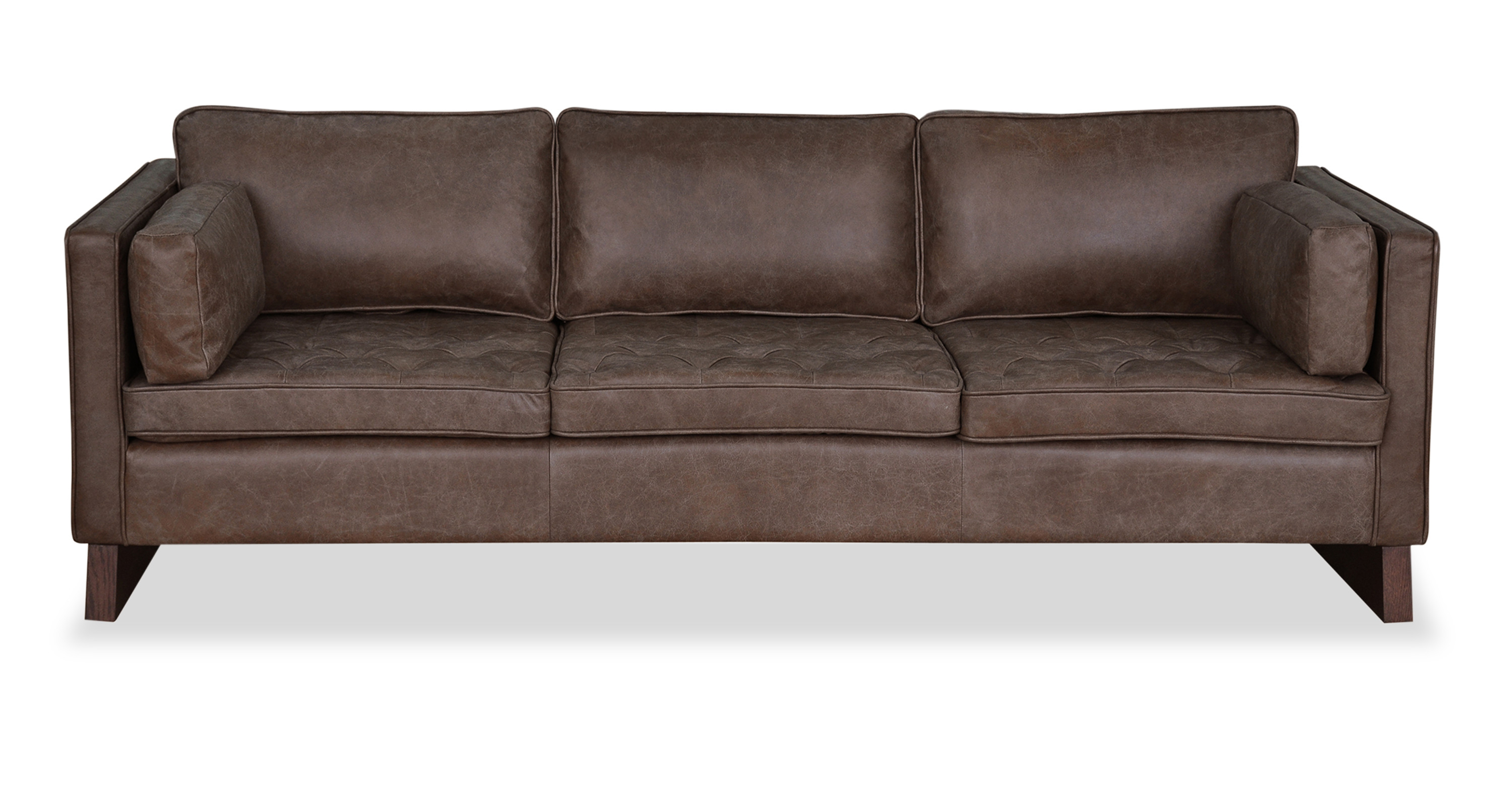 top grain semi aniline leather sofa