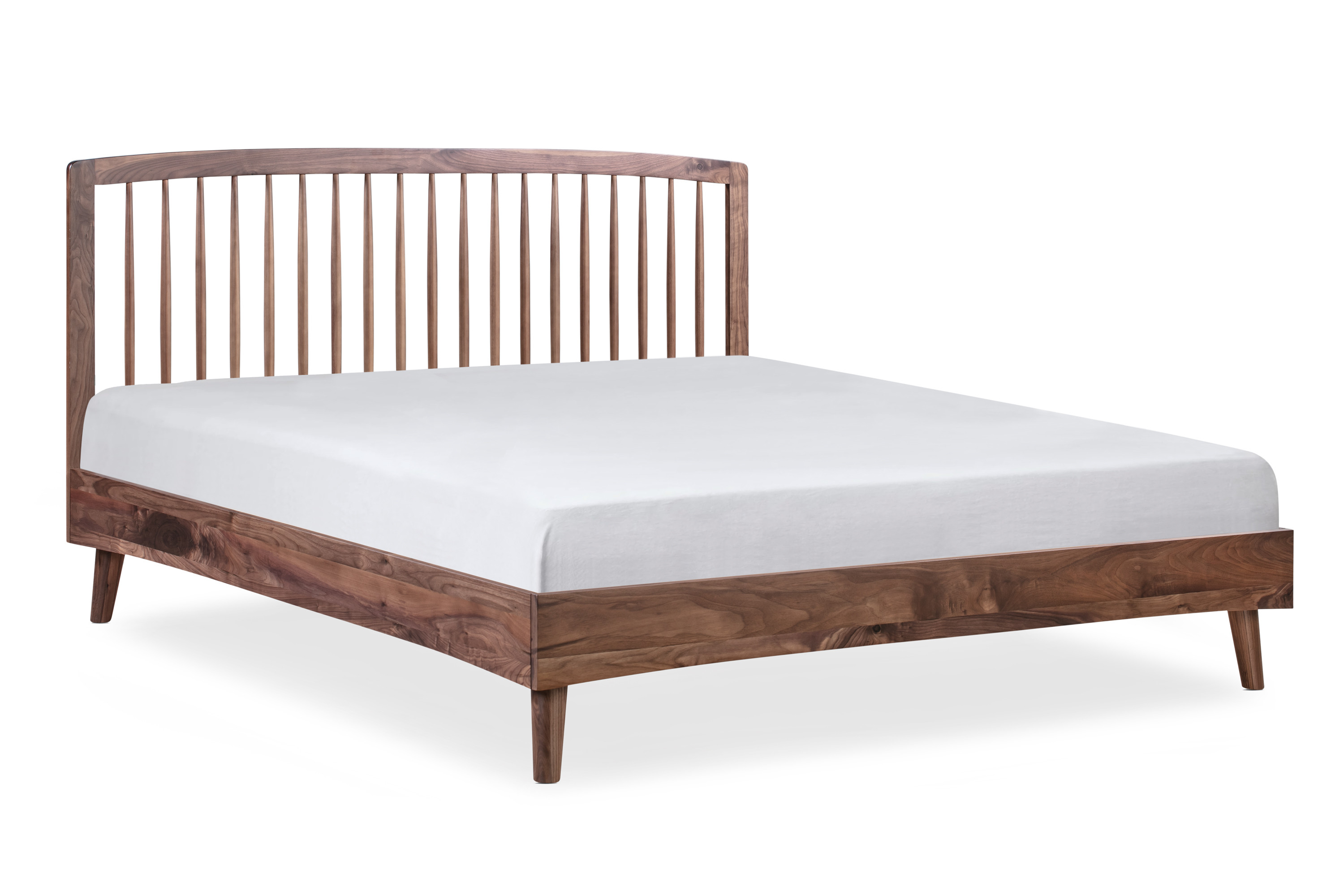 wood spindle bed