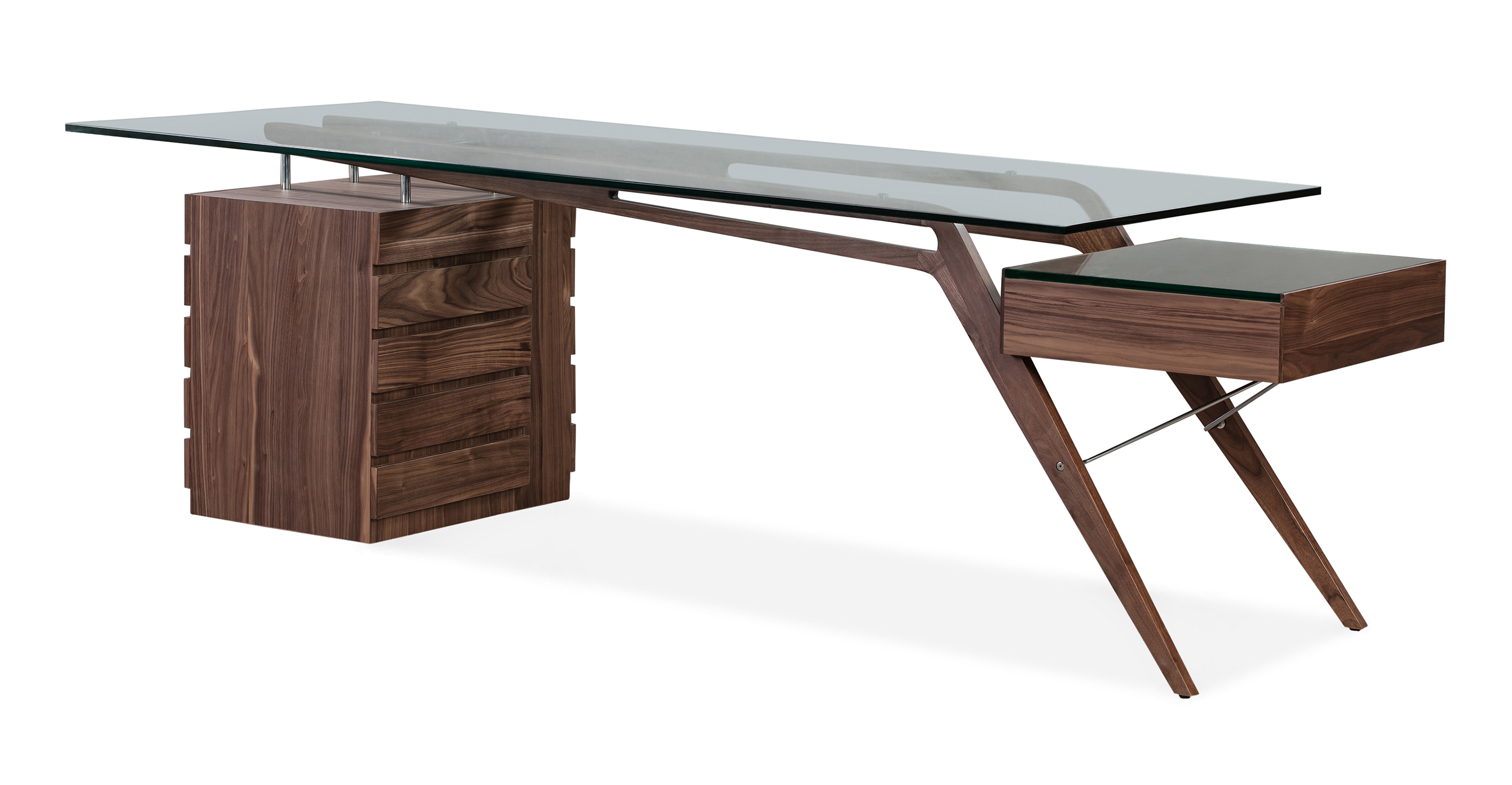 Urbane 55 Writing Desk, Walnut - Kardiel