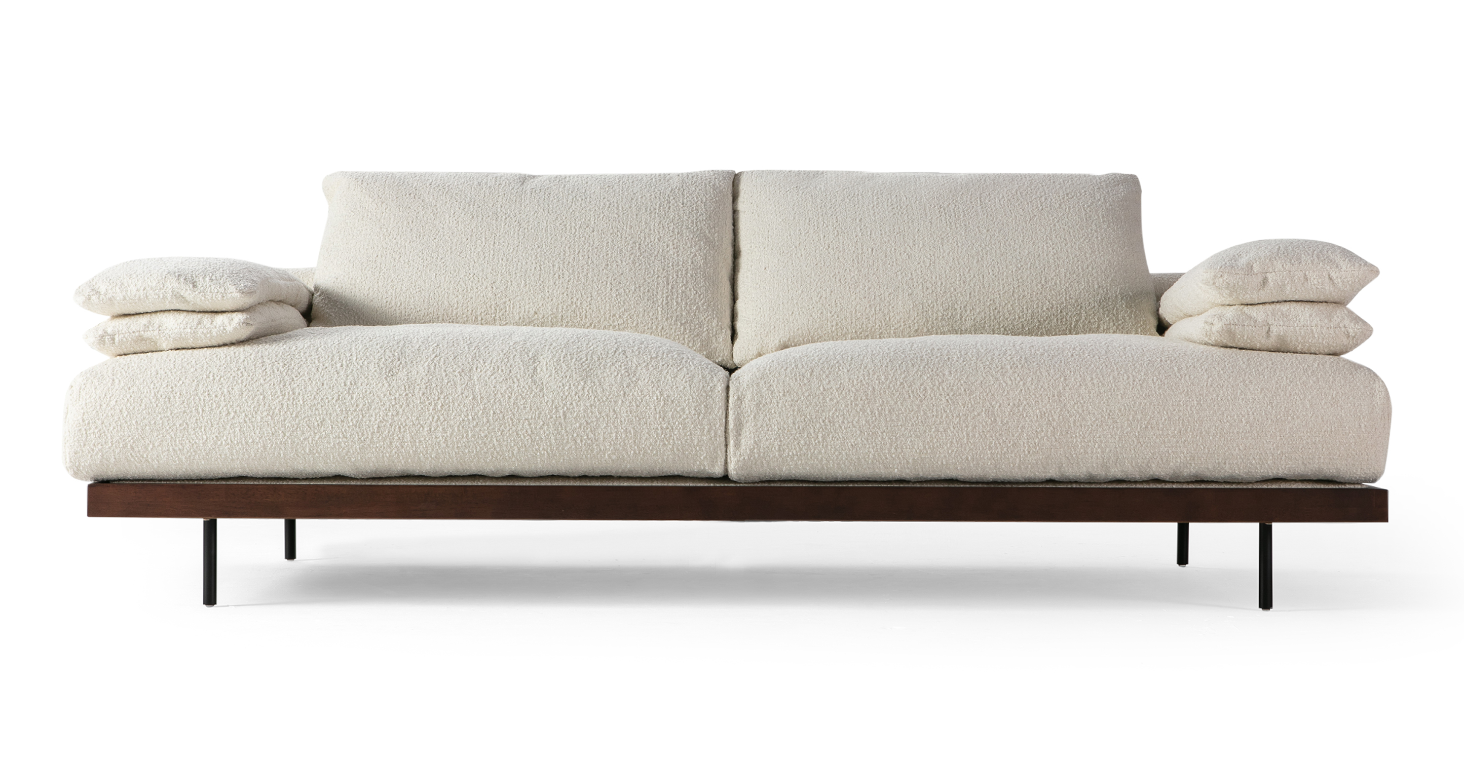 Kardiel Malibu 91 Fabric Sofa Sleeper, Cream White Boucle
