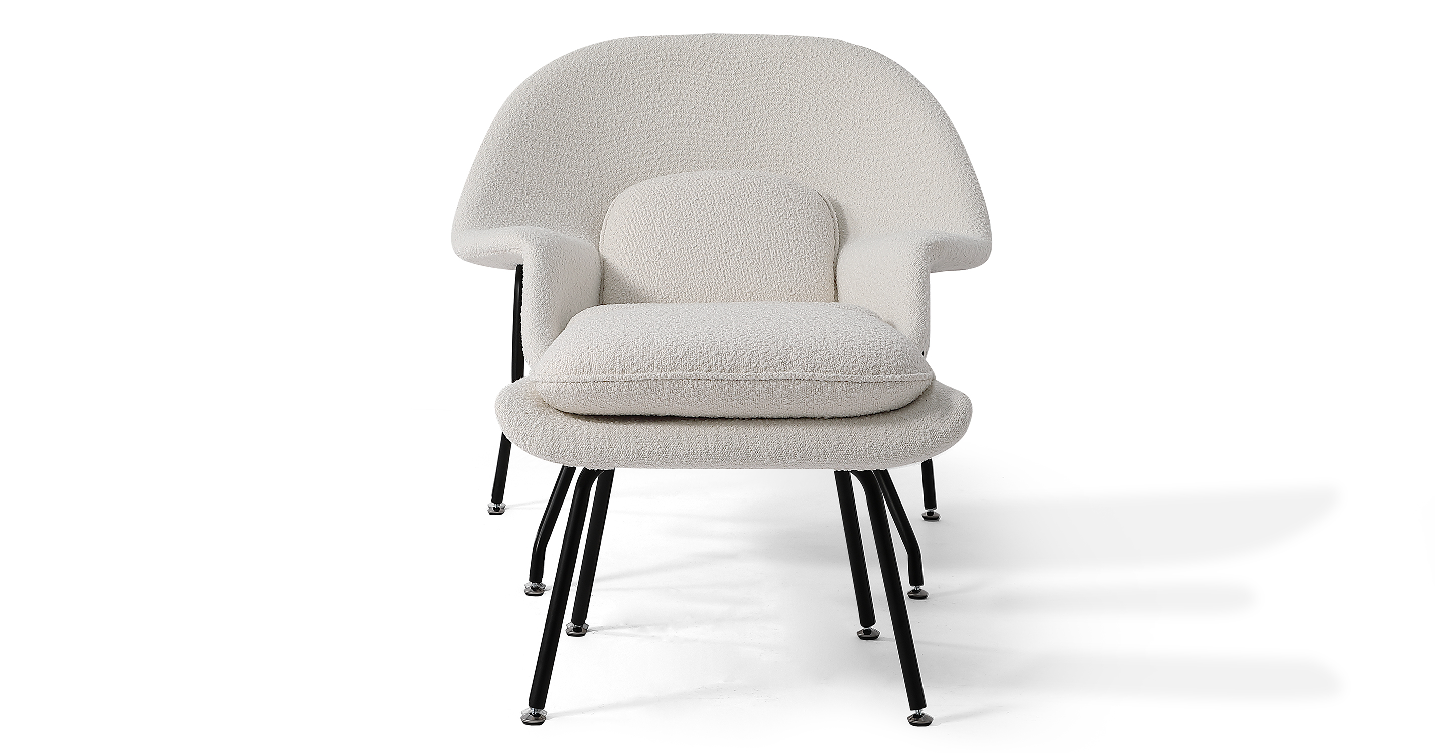 kardiel womb fabric chair & ottoman