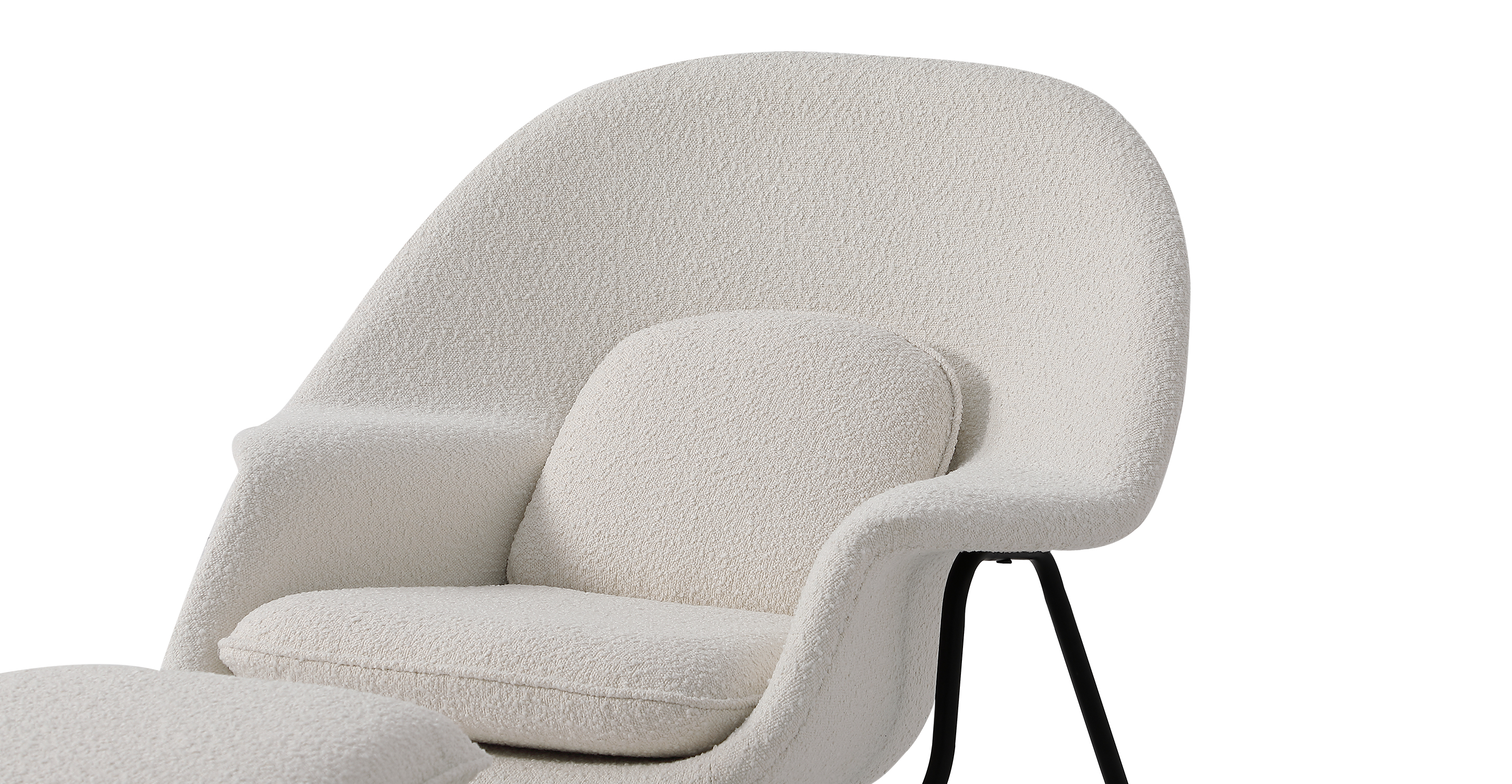 kardiel womb fabric chair & ottoman