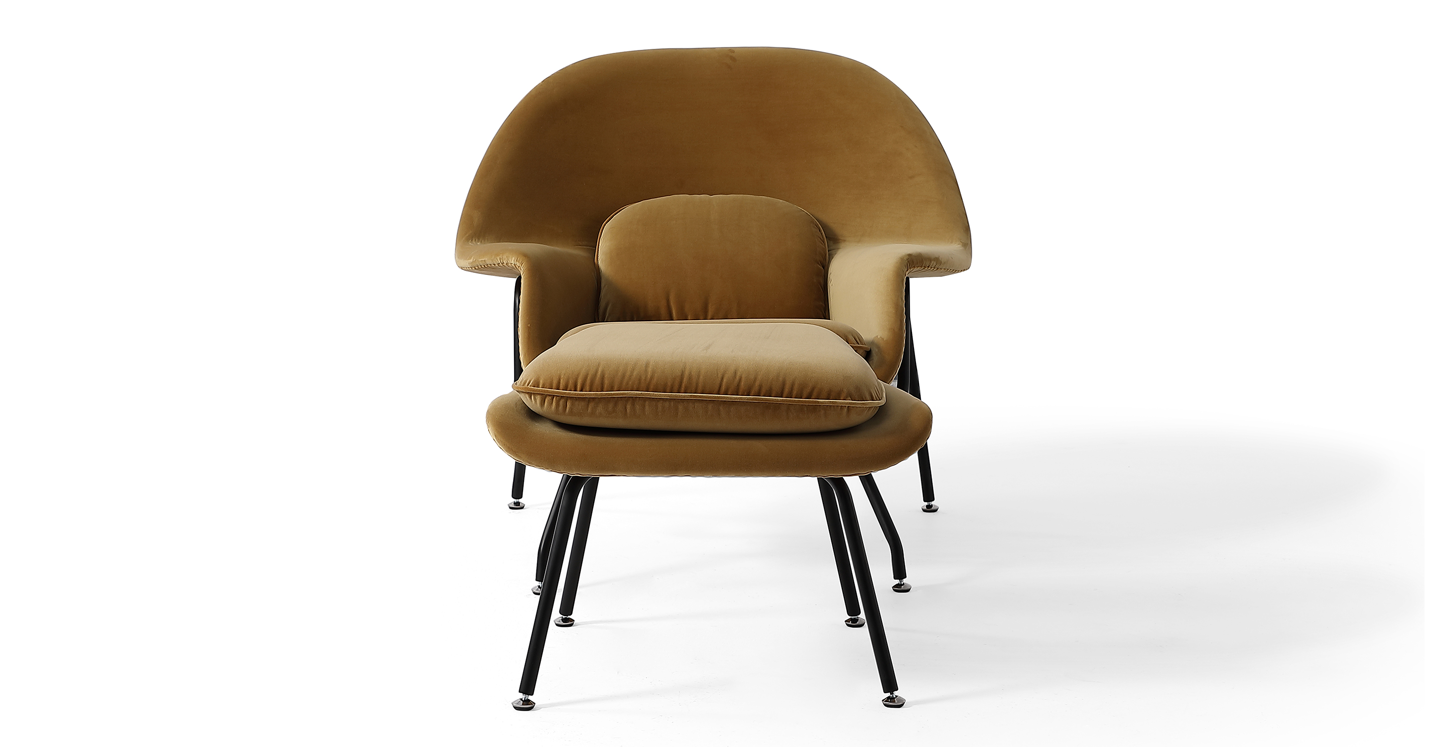 kardiel womb fabric chair & ottoman