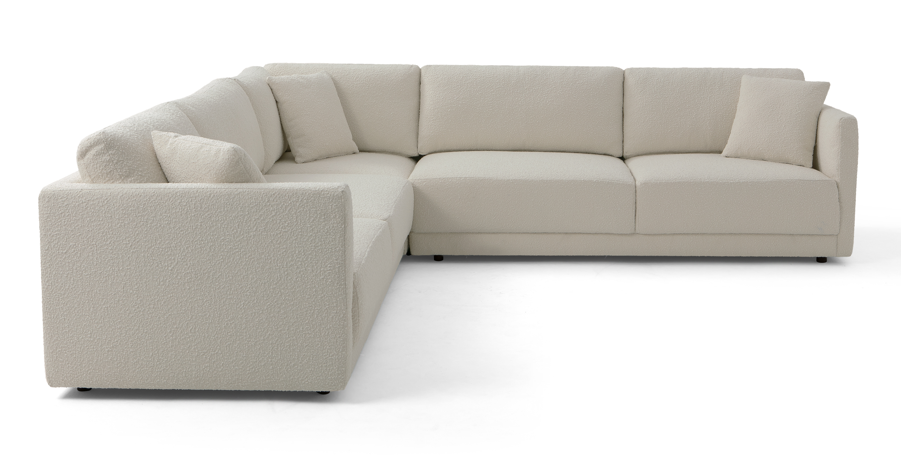 Evisa Pillow Back Left Hand Facing Arm 3 Seater Open End Corner Sofa